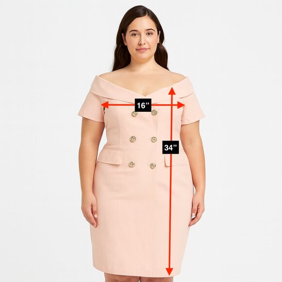 Venus Size 12 Light Pink Dress With Buttons Short Sleeve - Picture 2 of 9